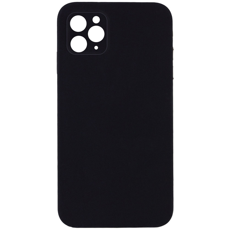 Чехол Silk Square Full Camera Protective (AA) NO LOGO для Apple iPhone 11 Pro (5.8"), Черный / Black, Силикон, купить оптом с доставкой