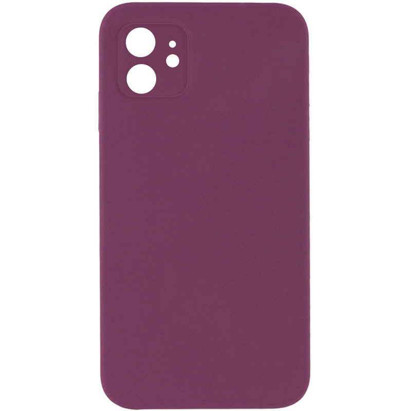 Чехол Silk Square Full Camera Protective (AA) NO LOGO для Apple iPhone 11 (6.1"), Бордовый / Maroon, Силикон, купить оптом с доставкой