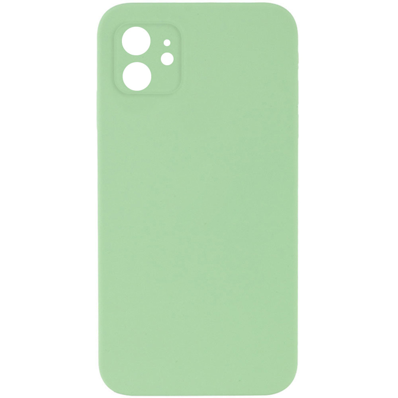 Чехол Silk Square Full Camera Protective (AA) NO LOGO для Apple iPhone 11 (6.1"), Мятный / Mint, Силикон, купить оптом с доставкой