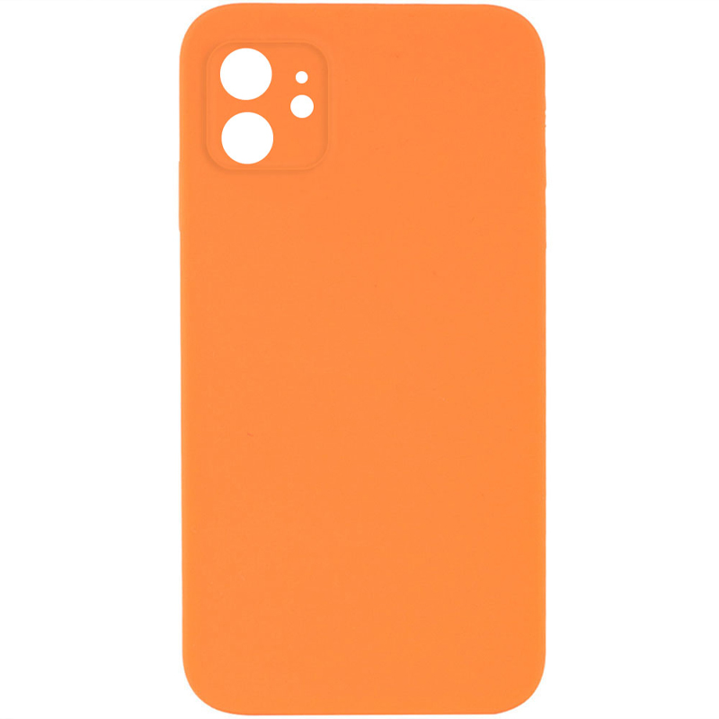 Чехол Silk Square Full Camera Protective (AA) NO LOGO для Apple iPhone 11 (6.1"), Оранжевый / Papaya, Силикон, купить оптом с доставкой