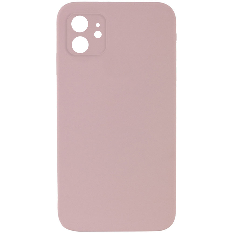 Чехол Silk Square Full Camera Protective (AA) NO LOGO для Apple iPhone 11 (6.1"), Розовый / Pink Sand, Силикон, купить оптом с доставкой