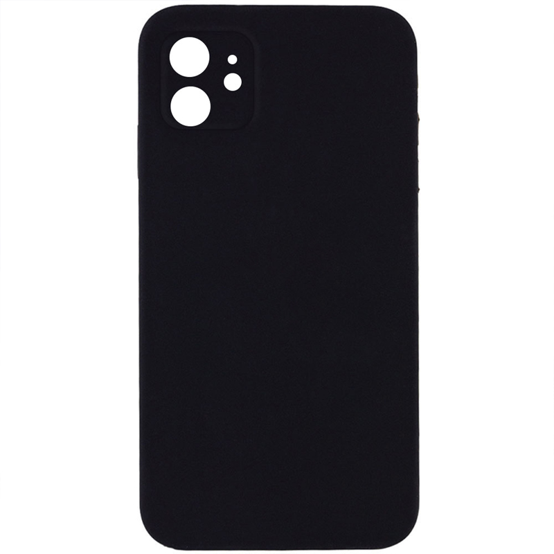 Чехол Silk Square Full Camera Protective (AA) NO LOGO для Apple iPhone 11 (6.1"), Черный / Black, Силикон, купить оптом с доставкой
