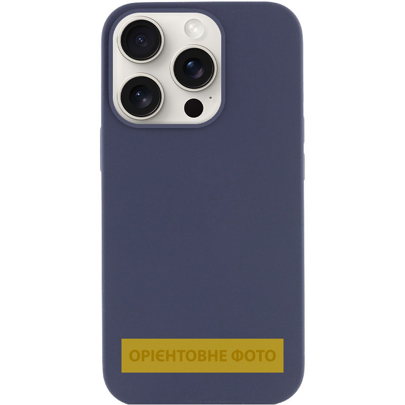 Чехол Silk (AA) NO LOGO with Magnetic Fit для Apple iPhone 17 Pro / 18 Pro (6.3"), Темно-синий / Midnight blue, Силикон, купить оптом с доставкой