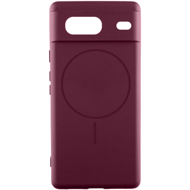 Чохол Silicone Cover Lakshmi Full Camera (AA) with Magnetic Fit для Google Pixel 7, Бордовий / Marsala, Силікон, купити оптом з доставкою
