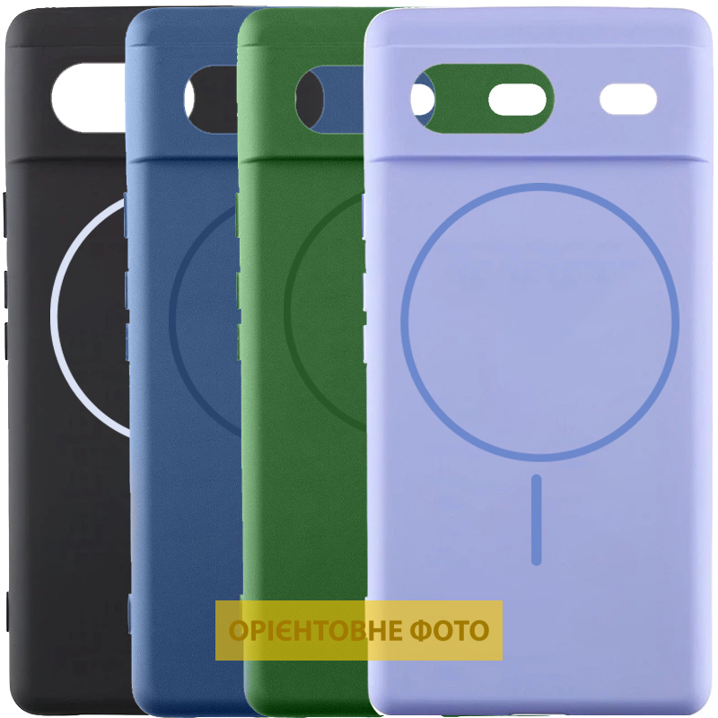 Чехол Silicone Cover Lakshmi Full Camera (AA) with Magnetic Fit для Google Pixel 7a, Силикон, купить оптом с доставкой