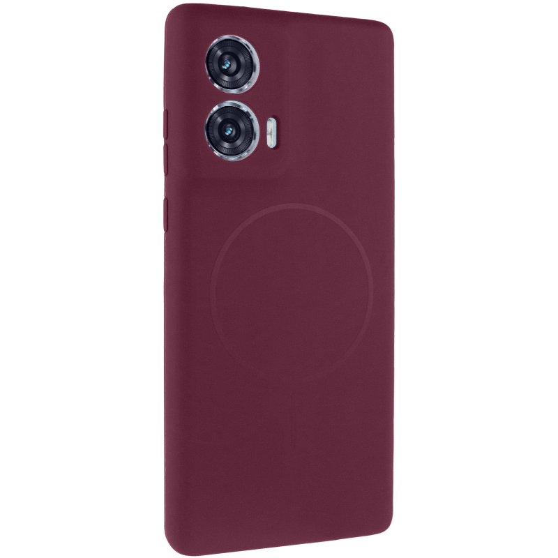 Чохол Silicone Cover Lakshmi Full Camera (AA) with Magnetic Fit для Motorola Edge 50 Fusion, Бордовий / Marsala, Силікон, купити оптом з доставкою