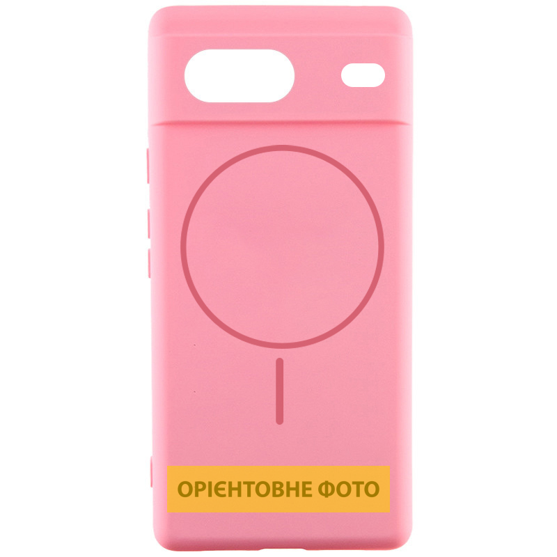 Чехол Silicone Cover Lakshmi Full Camera (AA) with Magnetic Fit для Google Pixel 8a, Розовый / Light pink, Силикон, купить оптом с доставкой