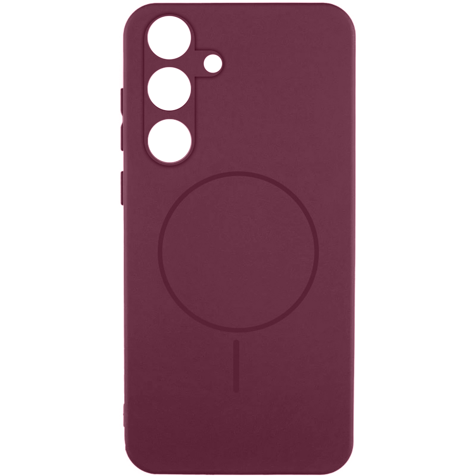 Чохол Silicone Cover Lakshmi Full Camera (AA) with Magnetic Fit для Samsung Galaxy S25, Бордовий / Marsala, Силікон, купити оптом з доставкою