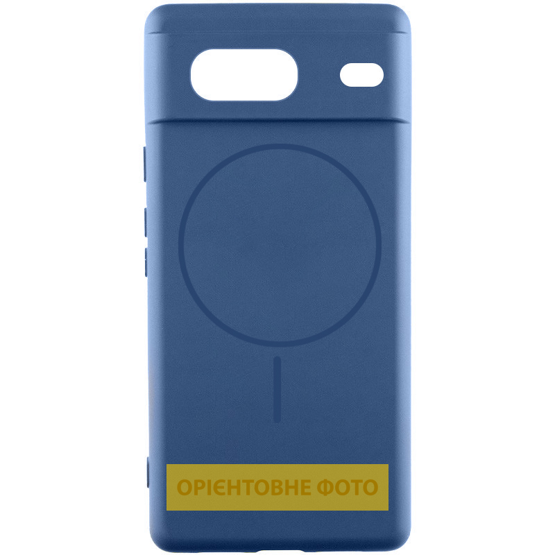 Чехол Silicone Cover Lakshmi Full Camera (AA) with Magnetic Fit для Google Pixel 9a, Синий / Navy blue, Силикон, купить оптом с доставкой