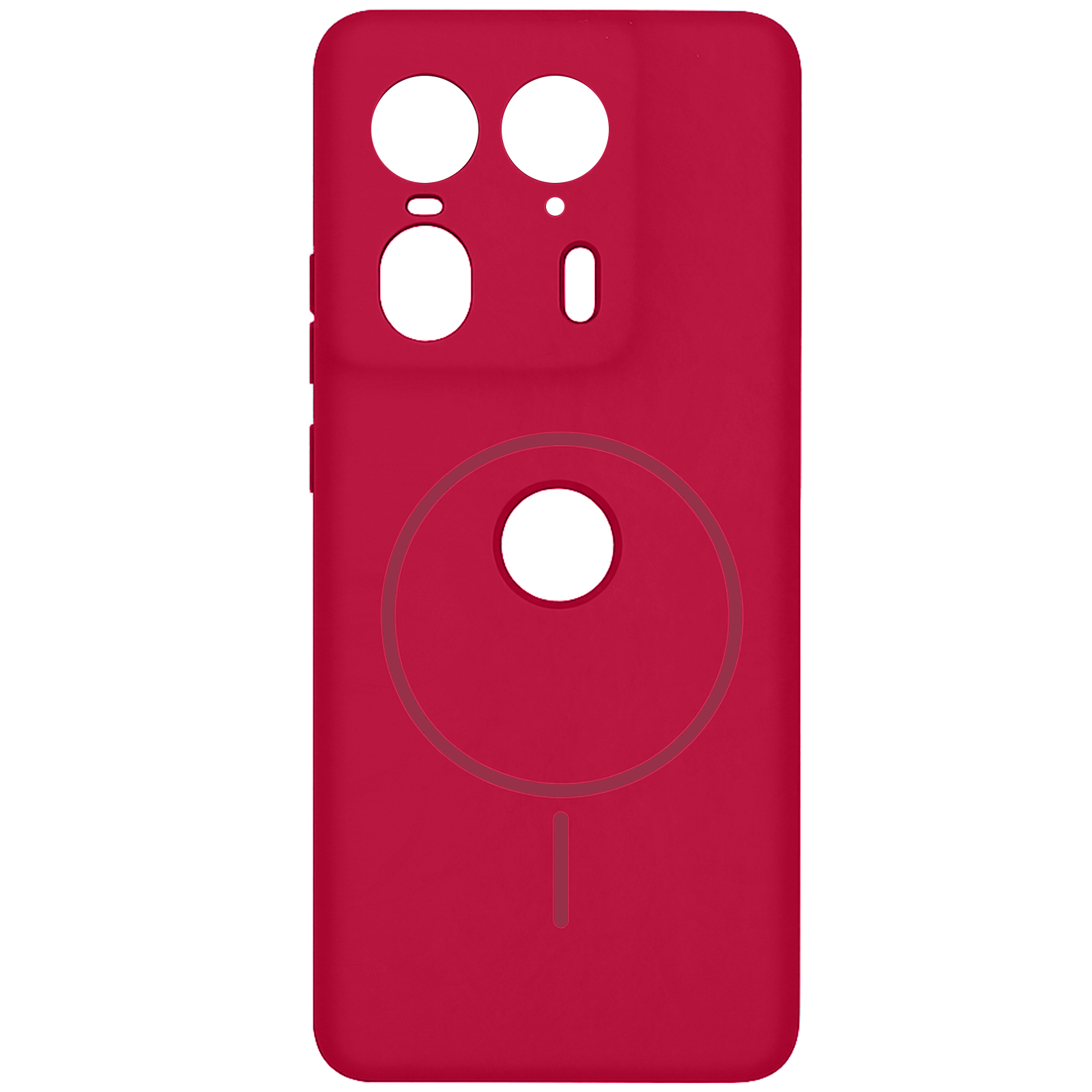 Чохол Silicone Cover Lakshmi Full Camera (AA) with Magnetic Fit для Motorola Edge 50 Ultra, Червоний / Rose Red, Силікон, купити оптом з доставкою