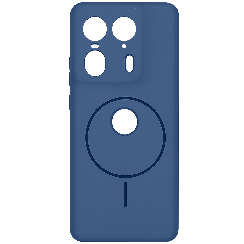Чохол Silicone Cover Lakshmi Full Camera (AA) with Magnetic Fit для Motorola Edge 50 Ultra, Синій / Navy blue, Силікон, купити оптом з доставкою