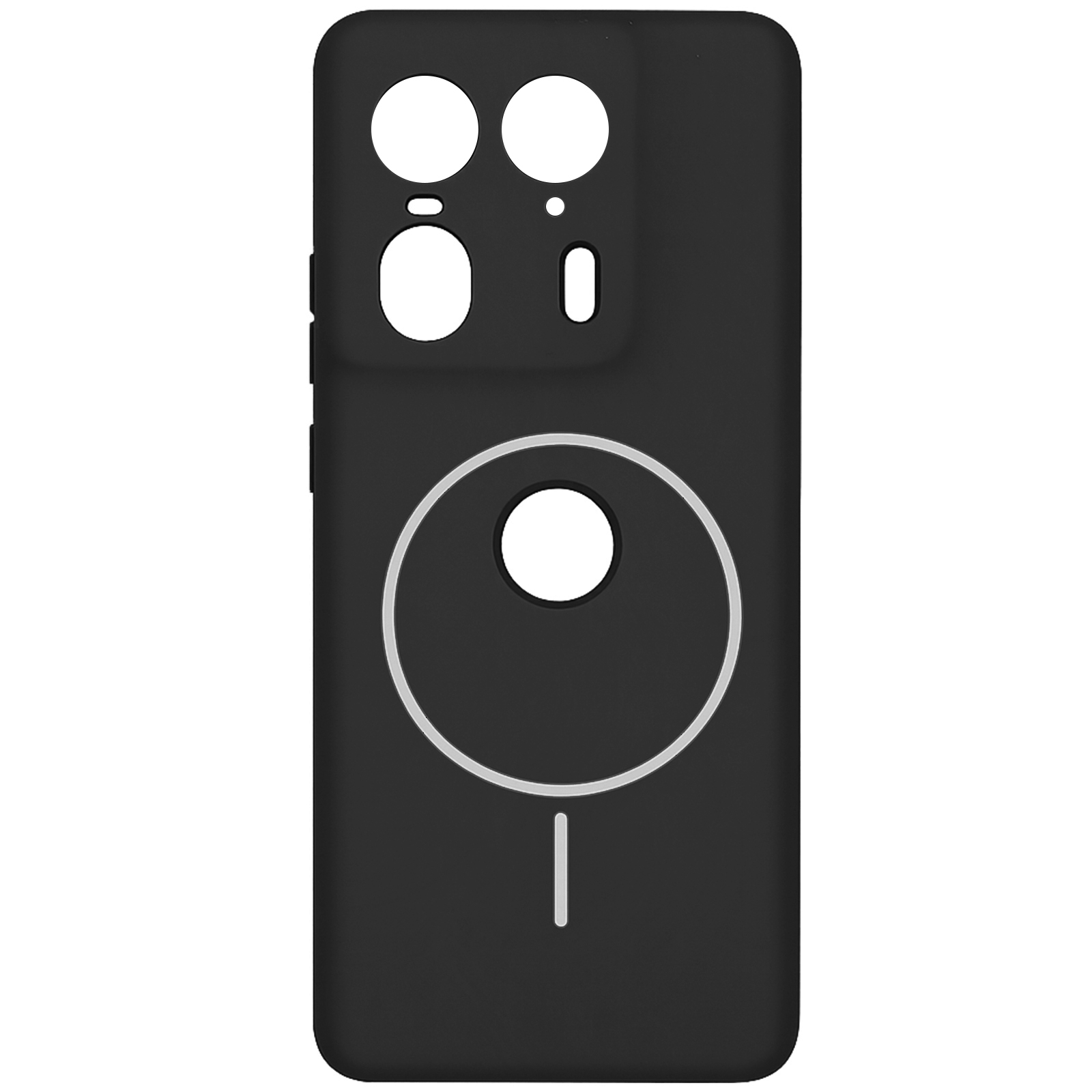 Чохол Silicone Cover Lakshmi Full Camera (AA) with Magnetic Fit для Motorola Edge 50 Ultra, Чорний / Black, Силікон, купити оптом з доставкою