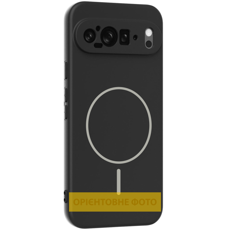 Чехол Silicone Cover Lakshmi Full Camera (AA) with Magnetic Fit для Google Pixel 10 Pro XL, Черный / Black, Силикон, купить оптом с доставкой