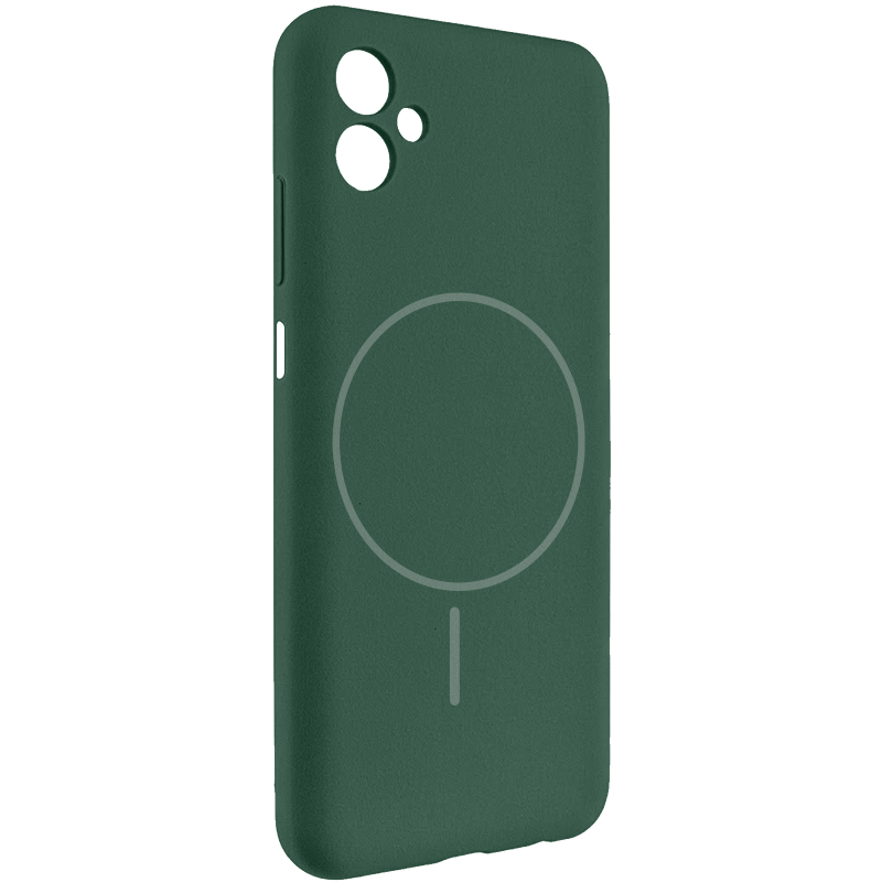 Чехол Silicone Cover Lakshmi Full Camera (AA) with Magnetic Fit для Samsung Galaxy A08 / A07 4G/A07s, Зеленый / Dark green, Силикон, купить оптом с доставкой