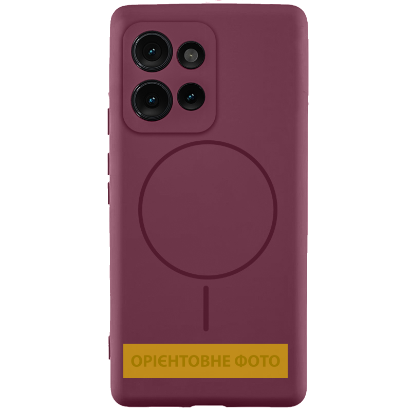 Чехол Silicone Cover Lakshmi Full Camera (AA) with Magnetic Fit для Motorola Edge 60 / 60 Fusion, Бордовый / Marsala, Силикон, купить оптом с доставкой