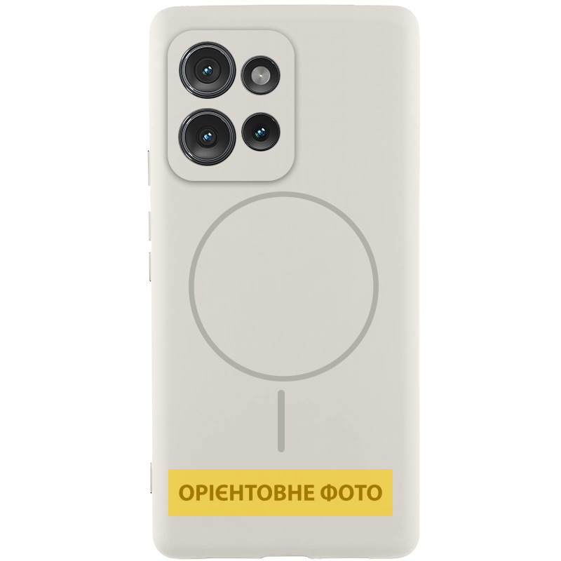 Чехол Silicone Cover Lakshmi Full Camera (AA) with Magnetic Fit для Motorola Edge 60 / 60 Fusion, Белый / White, Силикон, купить оптом с доставкой