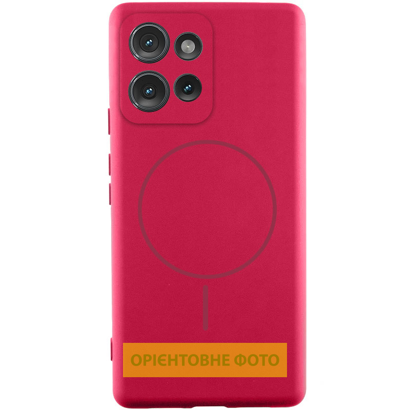 Чехол Silicone Cover Lakshmi Full Camera (AA) with Magnetic Fit для Motorola Edge 60 / 60 Fusion, Красный / Rose Red, Силикон, купить оптом с доставкой