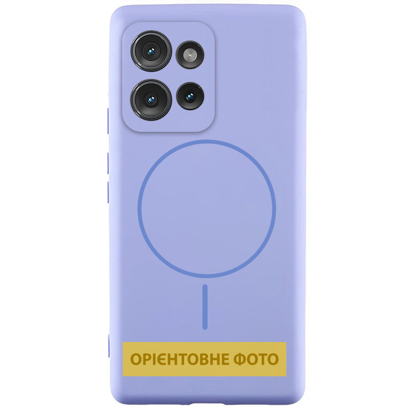 Чехол Silicone Cover Lakshmi Full Camera (AA) with Magnetic Fit для Motorola Edge 60 / 60 Fusion, Сиреневый / Dasheen, Силикон, купить оптом с доставкой