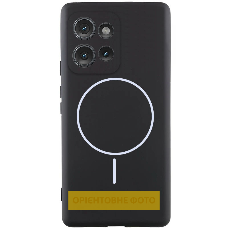 Чехол Silicone Cover Lakshmi Full Camera (AA) with Magnetic Fit для Motorola Edge 60 / 60 Fusion, Черный / Black, Силикон, купить оптом с доставкой