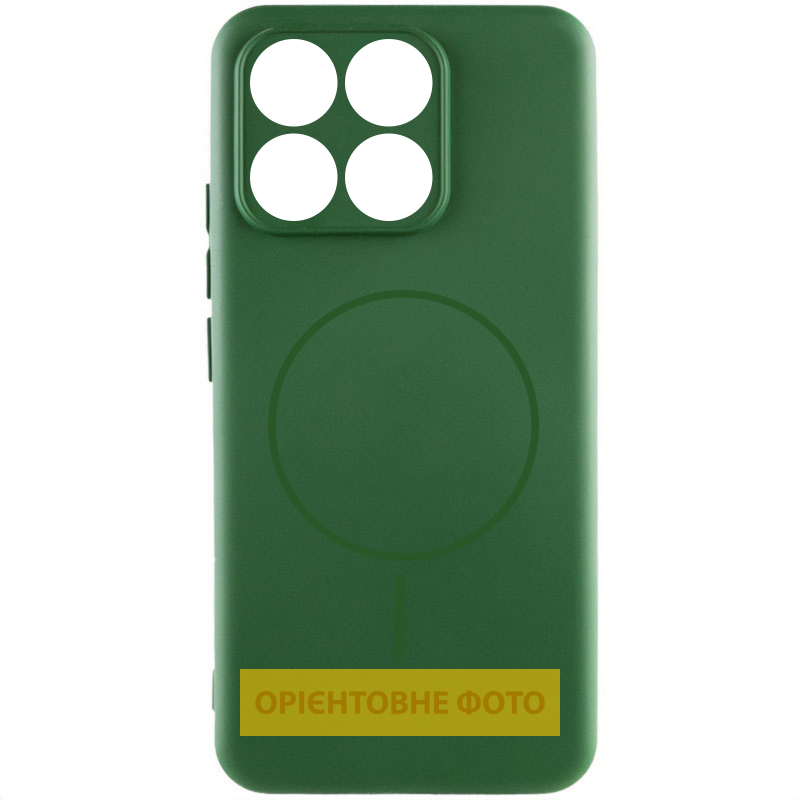 Чехол Silicone Cover Lakshmi Full Camera (AA) with Magnetic Fit для Motorola Moto G86 5G, Зеленый / Dark green, Силикон, купить оптом с доставкой