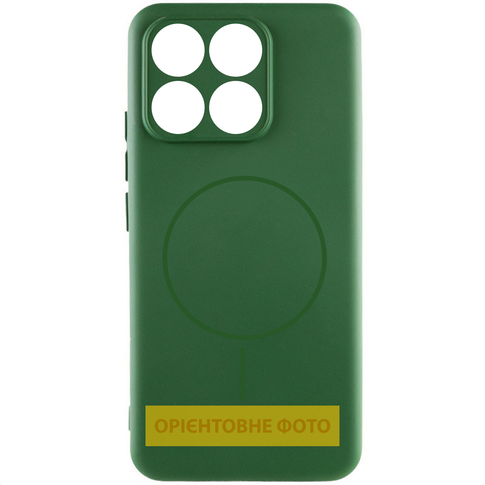 Чехол Silicone Cover Lakshmi Full Camera (AA) with Magnetic Fit для Motorola Moto G86 5G, Зеленый / Dark green, Силикон, купить оптом с доставкой