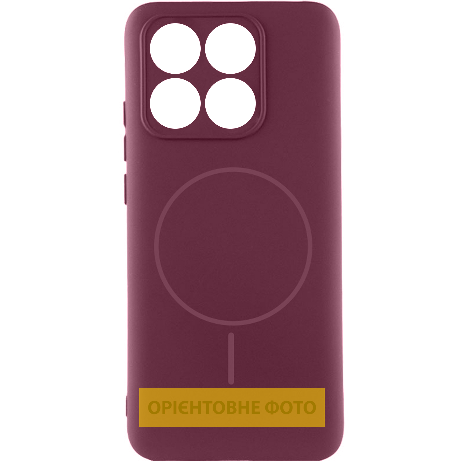 Чехол Silicone Cover Lakshmi Full Camera (AA) with Magnetic Fit для Motorola Moto G86 5G, Бордовый / Marsala, Силикон, купить оптом с доставкой