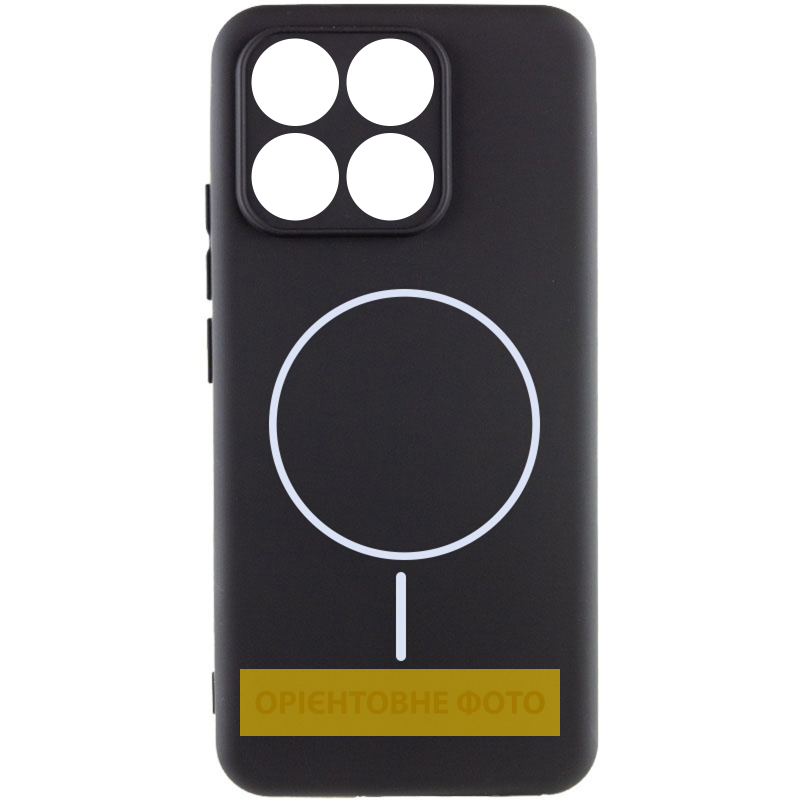 Чехол Silicone Cover Lakshmi Full Camera (AA) with Magnetic Fit для Motorola Moto G86 5G, Черный / Black, Силикон, купить оптом с доставкой
