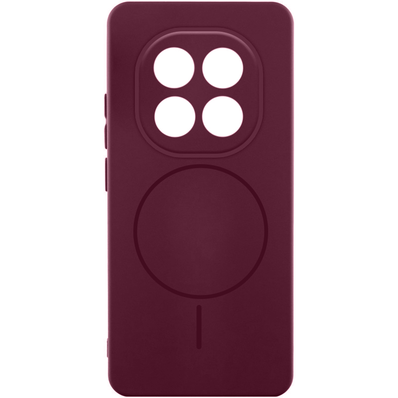 Чохол Silicone Cover Lakshmi Full Camera (AA) with Magnetic Fit для Xiaomi Redmi Note 15 Pro+ 5G, Бордовий / Marsala, Силікон, купити оптом з доставкою