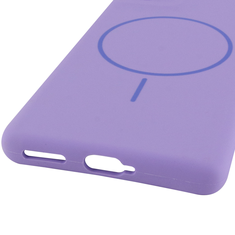 Чохол Silicone Cover Lakshmi Full Camera (AA) with Magnetic Fit для Motorola Moto G06, Бузковий / Dasheen 3, Силікон, купити оптом з доставкою