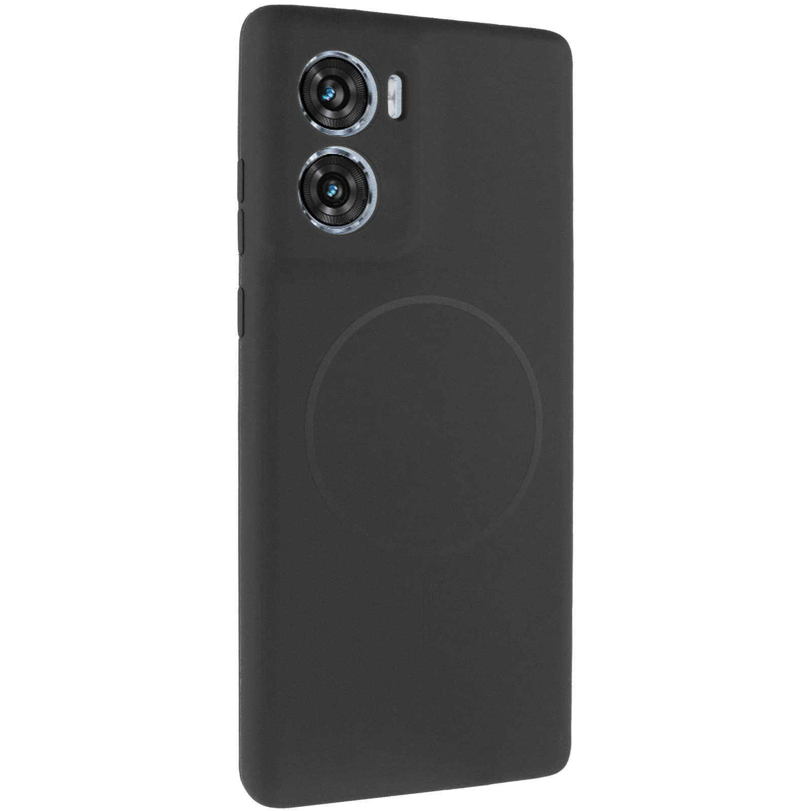 Чохол Silicone Cover Lakshmi Full Camera (AA) with Magnetic Fit для Motorola Moto G06, Чорний / Black, Силікон, купити оптом з доставкою