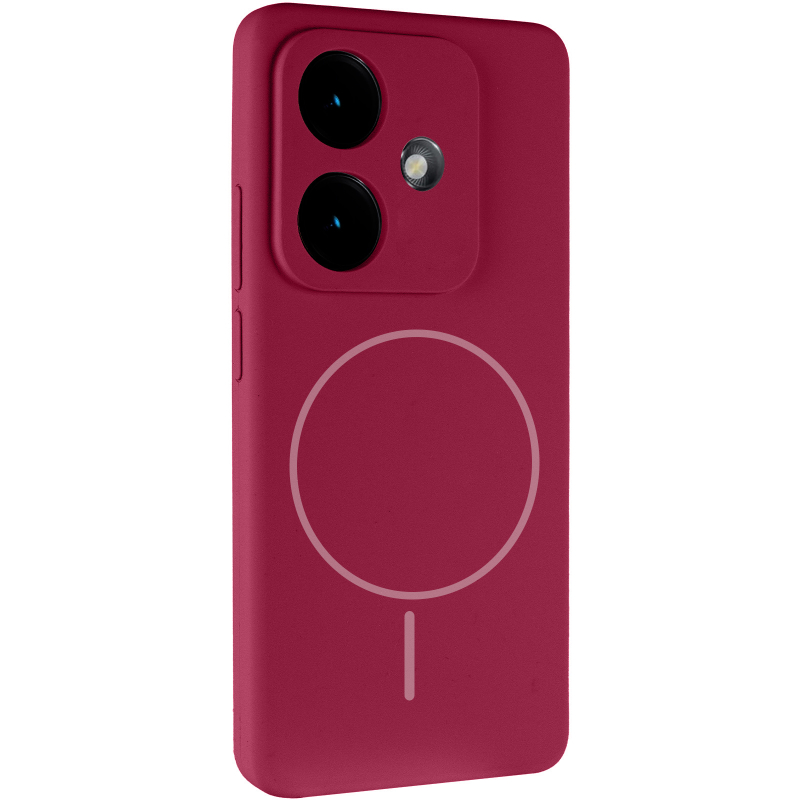 Чехол Silicone Cover Lakshmi Full Camera (AA) with Magnetic Fit для Xiaomi Redmi Note 17 4G/5G, Бордовый / Marsala, Силикон, купить оптом с доставкой