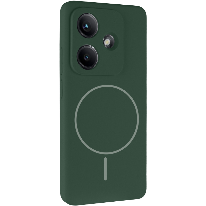 Чехол Silicone Cover Lakshmi Full Camera (AA) with Magnetic Fit для Xiaomi Redmi Note 17 4G/5G, Зеленый / Cyprus Green, Силикон, купить оптом с доставкой
