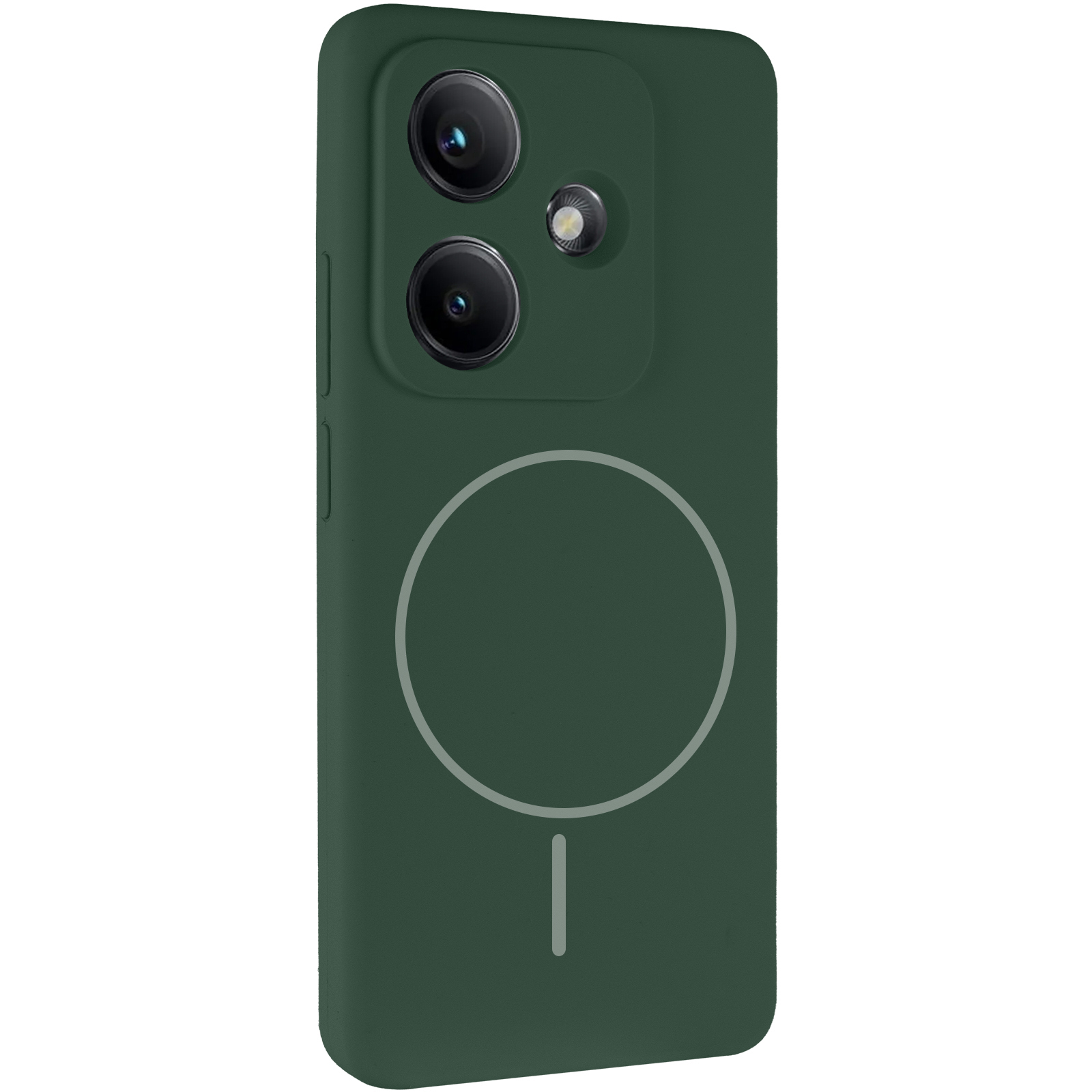 Чехол Silicone Cover Lakshmi Full Camera (AA) with Magnetic Fit для Xiaomi Redmi Note 17 4G/5G, Зеленый / Cyprus Green, Силикон, купить оптом с доставкой