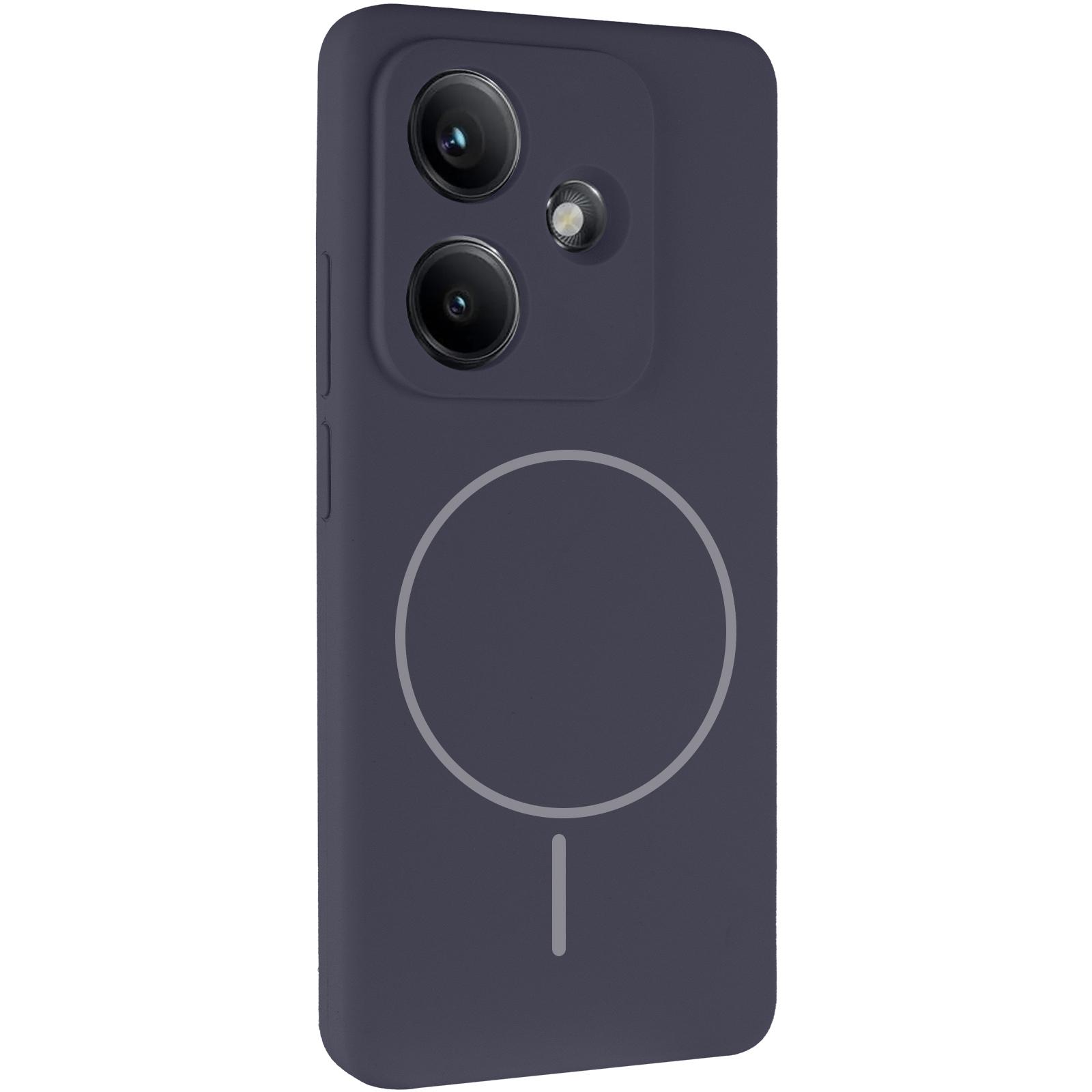 Чехол Silicone Cover Lakshmi Full Camera (AA) with Magnetic Fit для Xiaomi Redmi Note 17 4G/5G, Серый / Dark Gray, Силикон, купить оптом с доставкой