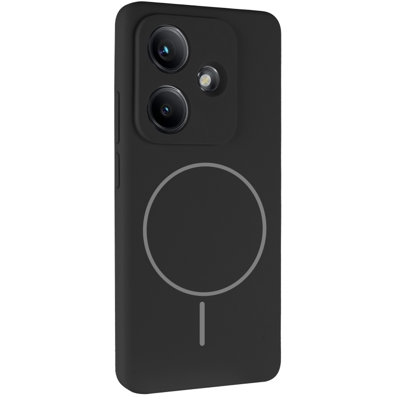 Чехол Silicone Cover Lakshmi Full Camera (AA) with Magnetic Fit для Xiaomi Redmi Note 17 4G/5G, Черный / Black, Силикон, купить оптом с доставкой
