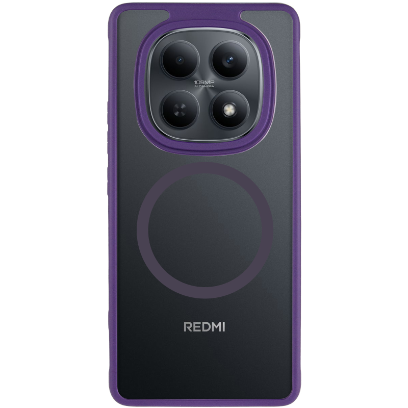 Чохол TPU Bloom with Magnetic Fit для Xiaomi Redmi Note 15 4G/5G (EU), Purple 1, TPU, купити оптом з доставкою