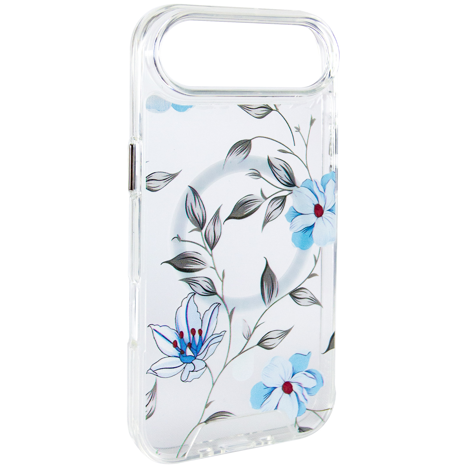 TPU+PC чохол Clear Garden with Magnetic Fit для Apple iPhone 17 Air (6.5"), Blue Blossom, TPU+PC, купити оптом з доставкою