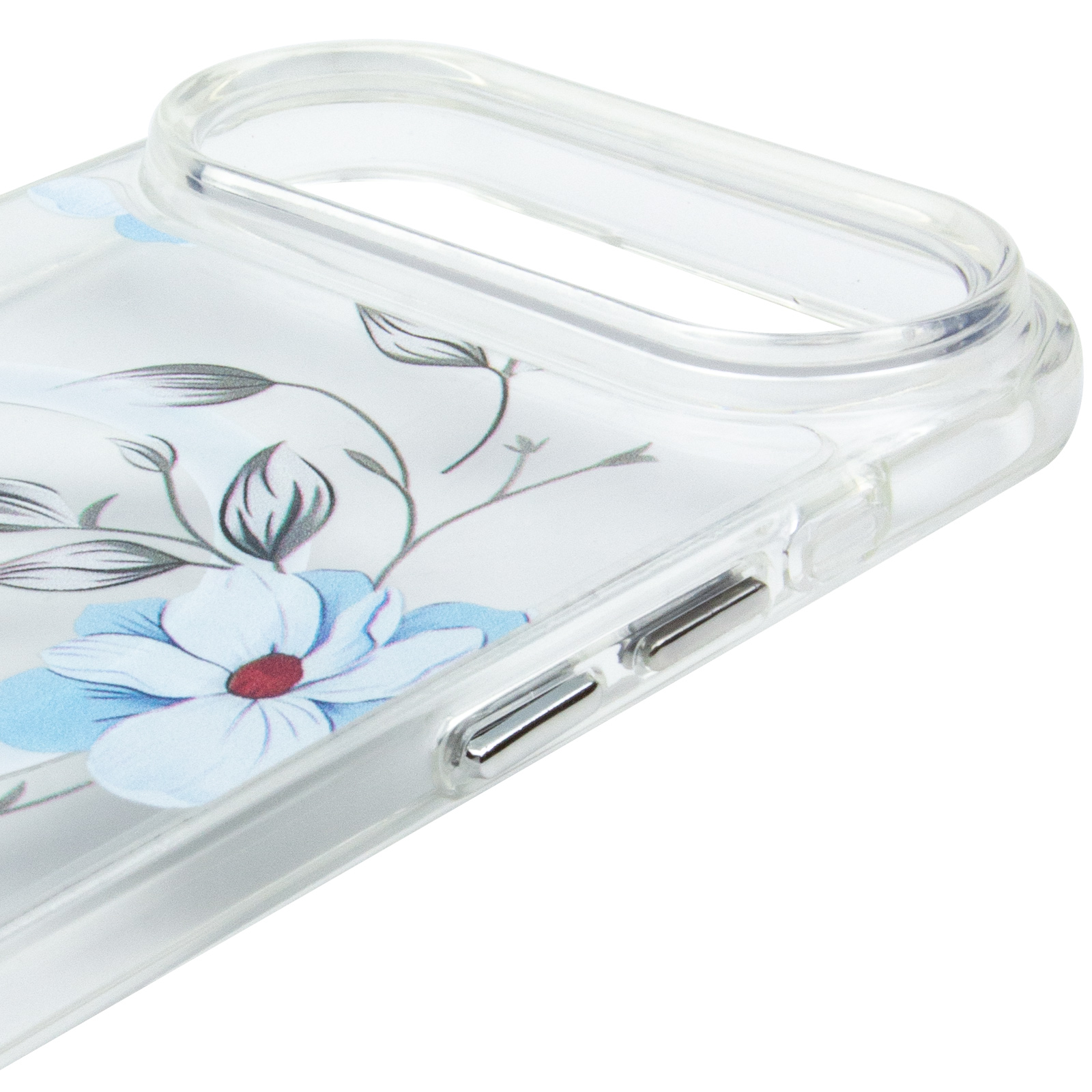 TPU+PC чохол Clear Garden with Magnetic Fit для Apple iPhone 17 Air (6.5"), Blue Blossom 3, TPU+PC, купити оптом з доставкою
