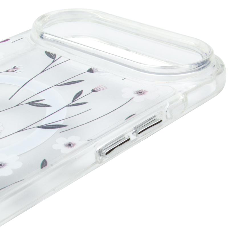 TPU+PC чохол Clear Garden with Magnetic Fit для Apple iPhone 17 Air (6.5"), Cherry Petal 3, TPU+PC, купити оптом з доставкою
