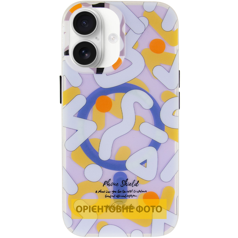 TPU чехол Pastel Chaos with Magnetic Fit для Apple iPhone 16 (6.1"), White 2, TPU, купить оптом с доставкой