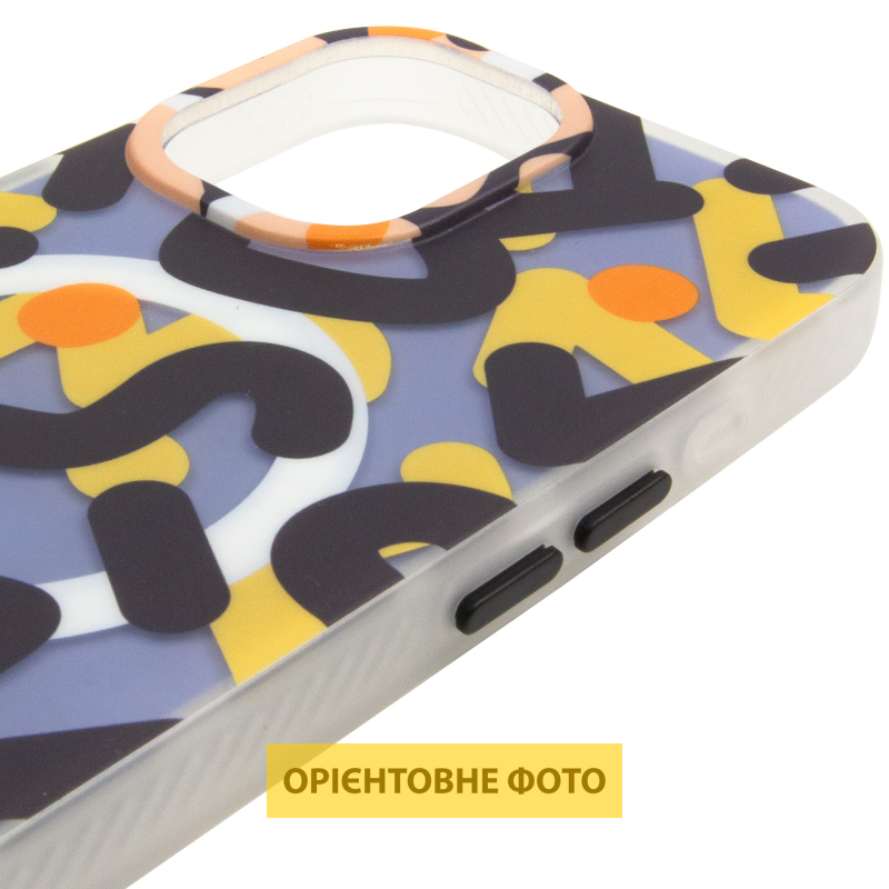 TPU чехол Pastel Chaos with Magnetic Fit для Apple iPhone 16 (6.1"), Black 5, TPU, купить оптом с доставкой