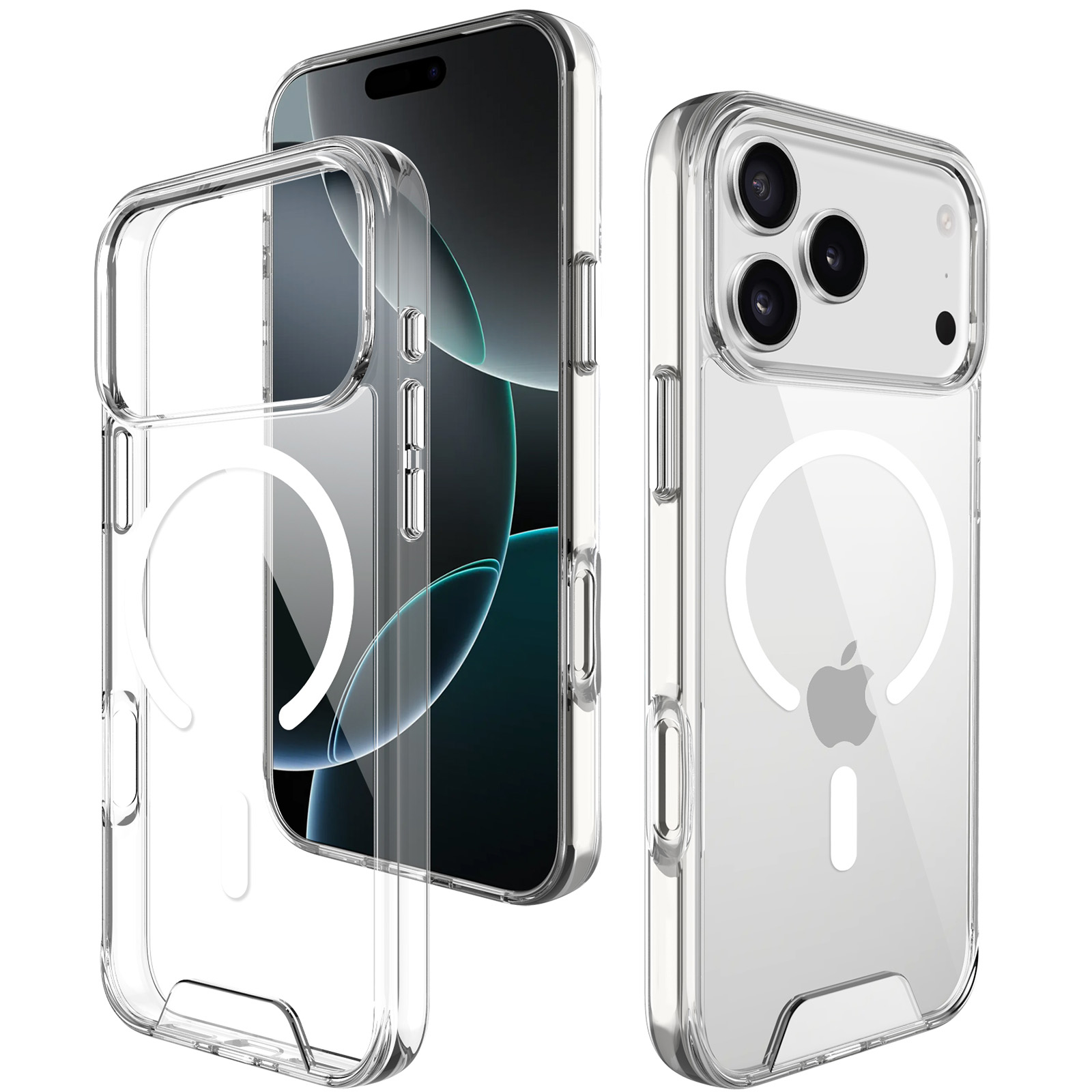 Чехол TPU Space Case with Magnetic Fit для Apple iPhone 17 Pro / 18 Pro (6.3"), Прозрачный 3, TPU, купить оптом с доставкой