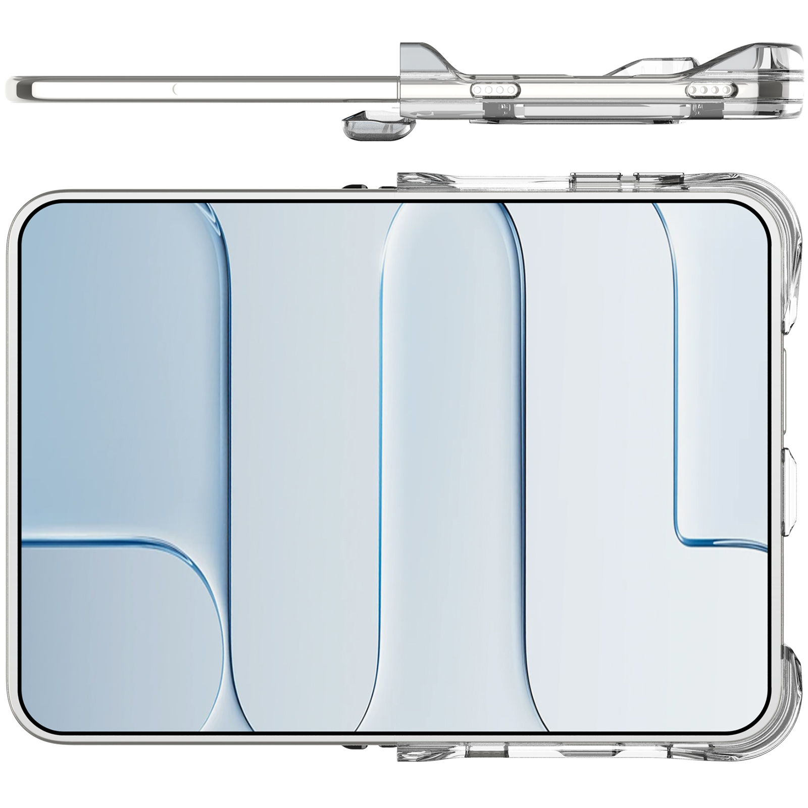 Чехол TPU Space Case with Magnetic Fit для Apple iPhone Duo (5.4/7.6"), Прозрачный 4, TPU, купить оптом с доставкой