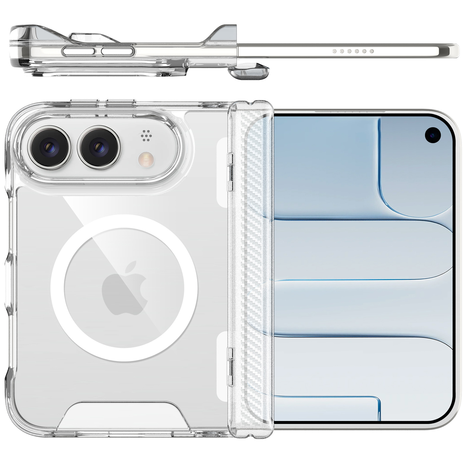 Чехол TPU Space Case with Magnetic Fit для Apple iPhone Duo (5.4/7.6"), Прозрачный 5, TPU, купить оптом с доставкой