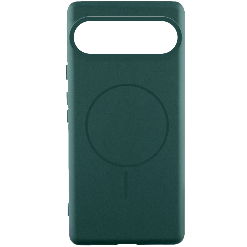 Чохол Silicone Cover Lakshmi (AA) with Magnetic Fit для Google Pixel 9 / 9 Pro, Зелений / Dark green, Силікон, купити оптом з доставкою