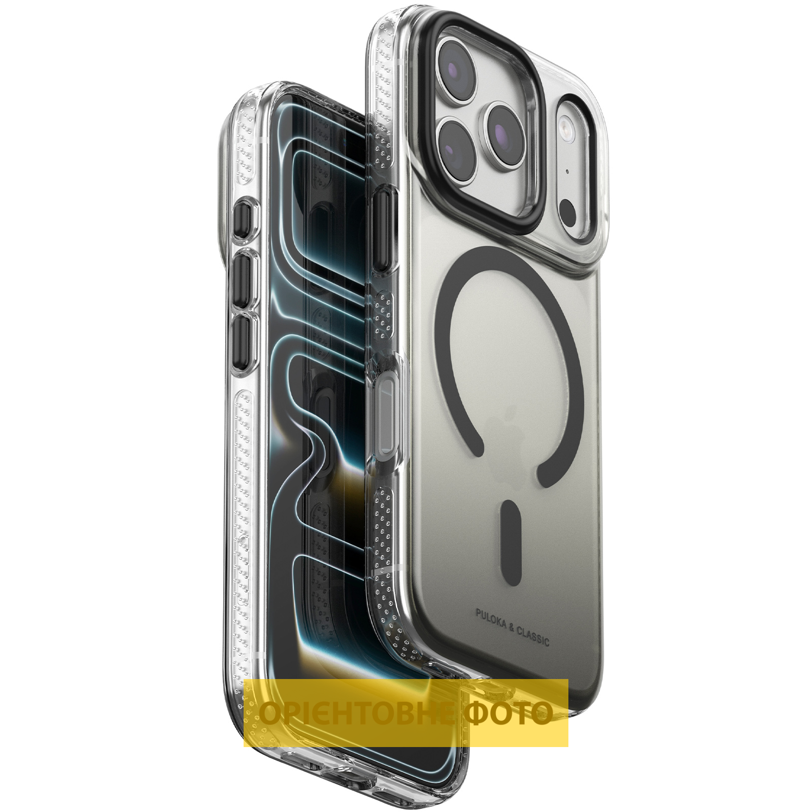 Чохол TPU+PC Puloka Resplendent with Magnetic Fit для Apple iPhone 15 (6.1"), Black, TPU+PC, купити оптом з доставкою