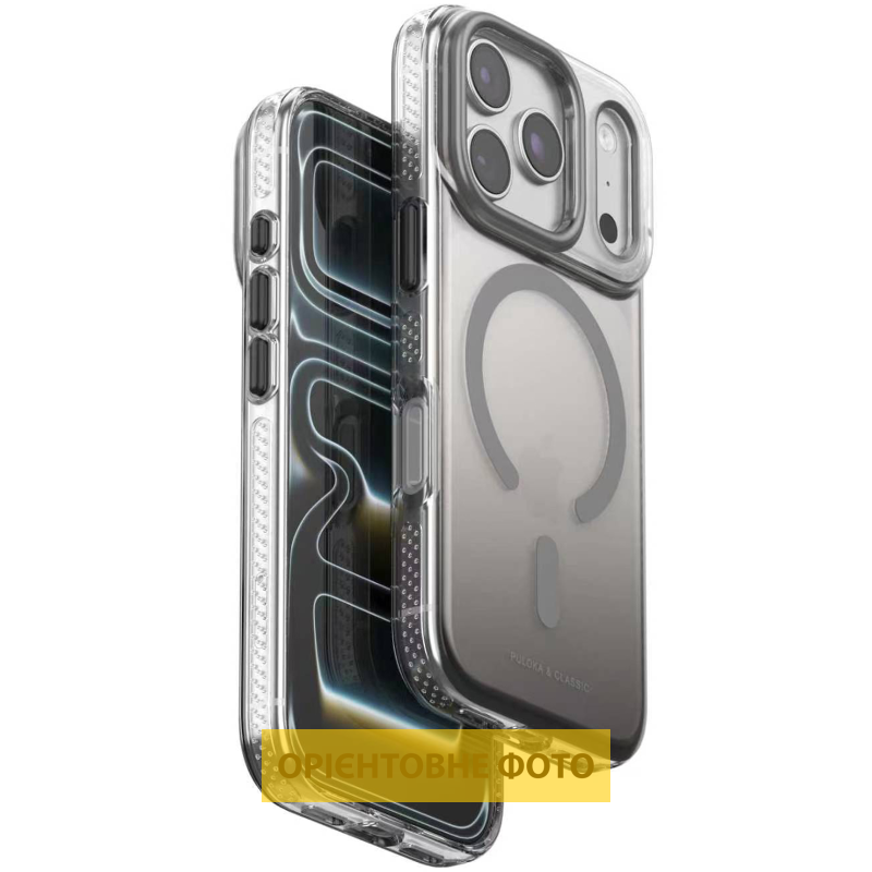 Чохол TPU+PC Puloka Resplendent with Magnetic Fit для Apple iPhone 15 (6.1"), Dark Grey, TPU+PC, купити оптом з доставкою
