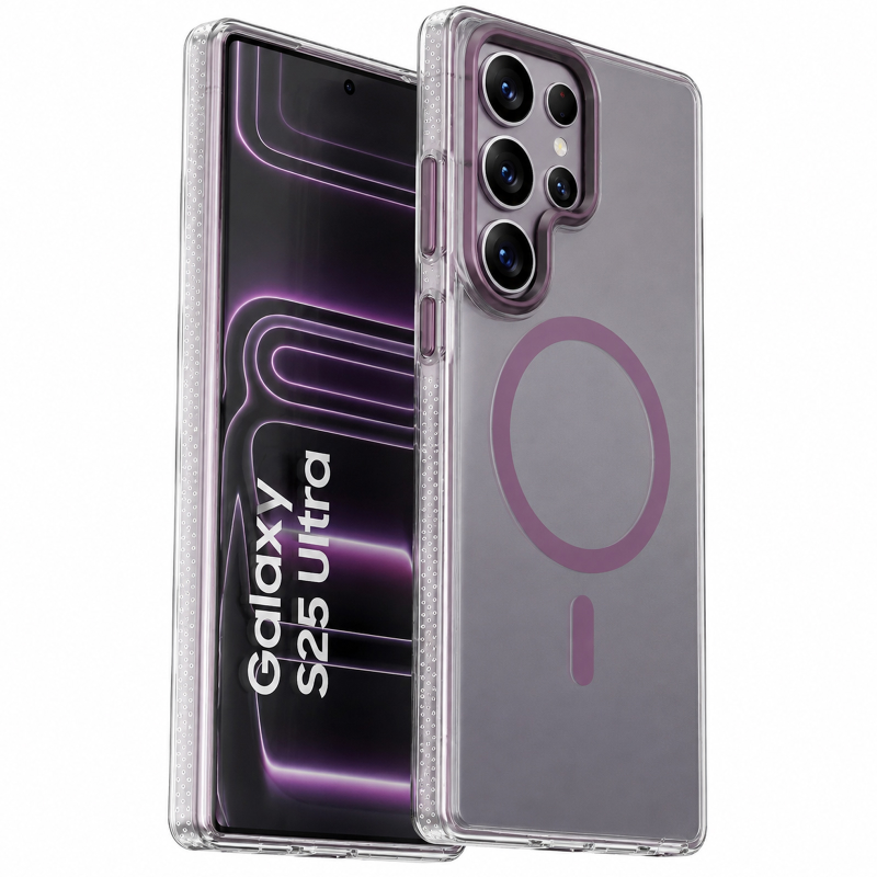 Чехол TPU+PC Puloka Resplendent with Magnetic Fit для Samsung Galaxy S25 Ultra, Purple, TPU+PC, купить оптом с доставкой