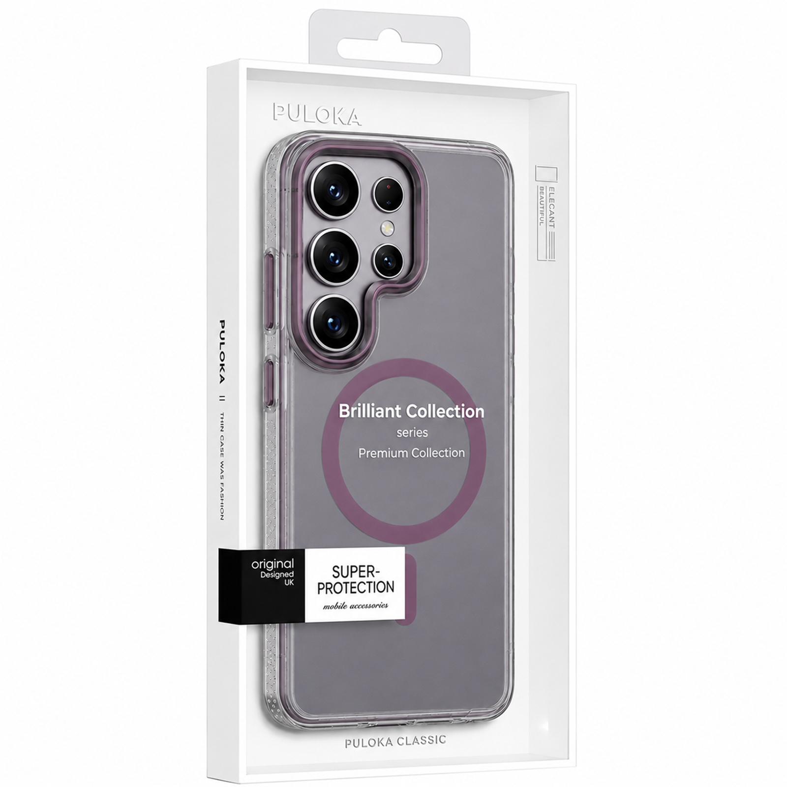 Чехол TPU+PC Puloka Resplendent with Magnetic Fit для Samsung Galaxy S25 Ultra, Purple 1, TPU+PC, купить оптом с доставкой
