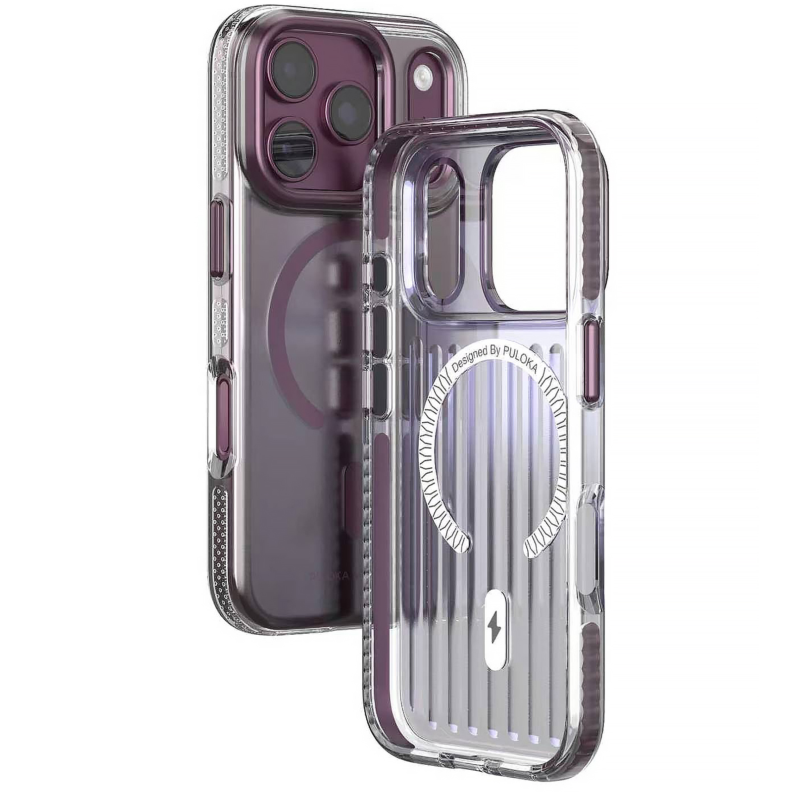Чохол TPU+PC Puloka Resplendent with Magnetic Fit для Apple iPhone 17 Pro Max / 18 Pro Max (6.9"), Dark Cherry 1, TPU+PC, купити оптом з доставкою